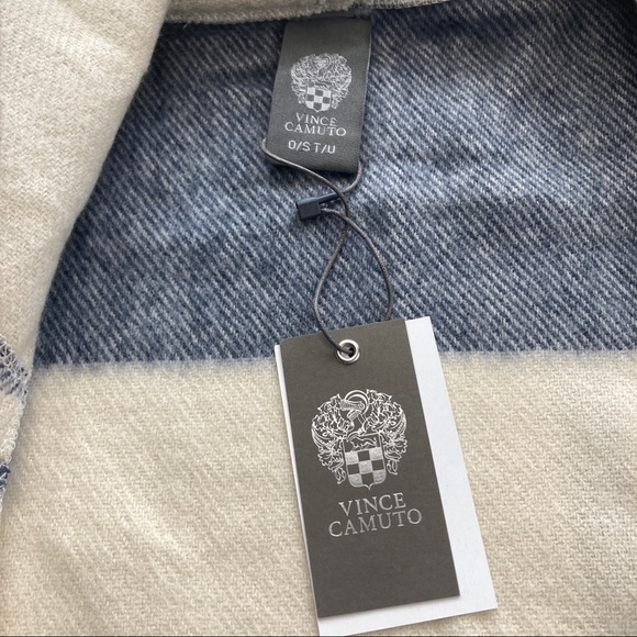 VINCE CAMUTO Colorblock Hooded Poncho - Picture 8 of 15